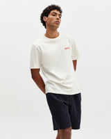 Dean - Ecru And Rust Grid Embroidered T-Shirt
