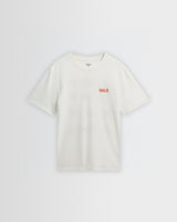 Dean - Ecru And Rust Grid Embroidered T-Shirt