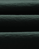 Hayden - Bottle Green Textured Organic Cotton Long Sleeve T-Shirt