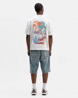Dean - Off White Layered Flower Graphic T-Shirt