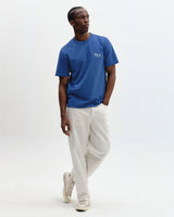 Dean - Blue And Ecru Sailing Map Print T-Shirt