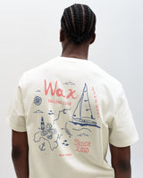 Dean - Off White And Multicolour Sailing Map Print T-Shirt