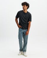 Dean - Washed Black Compact Cotton Pocket T-Shirt