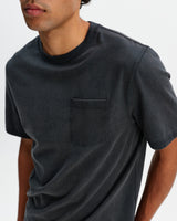 Dean - Washed Black Compact Cotton Pocket T-Shirt