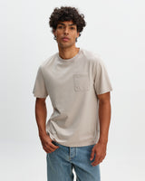 Dean - Washed Clay Compact Cotton Pocket T-Shirt