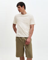 Dean - Ecru Slub Cotton Pocket T-Shirt