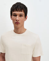 Dean - Ecru Slub Cotton Pocket T-Shirt