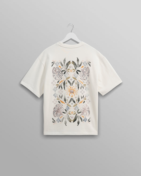 Dean T-Shirt Ecru Botanic Graphic Print