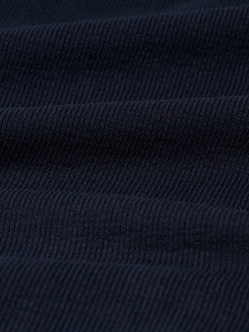 Dean T-Shirt Textured Navy & Wax London