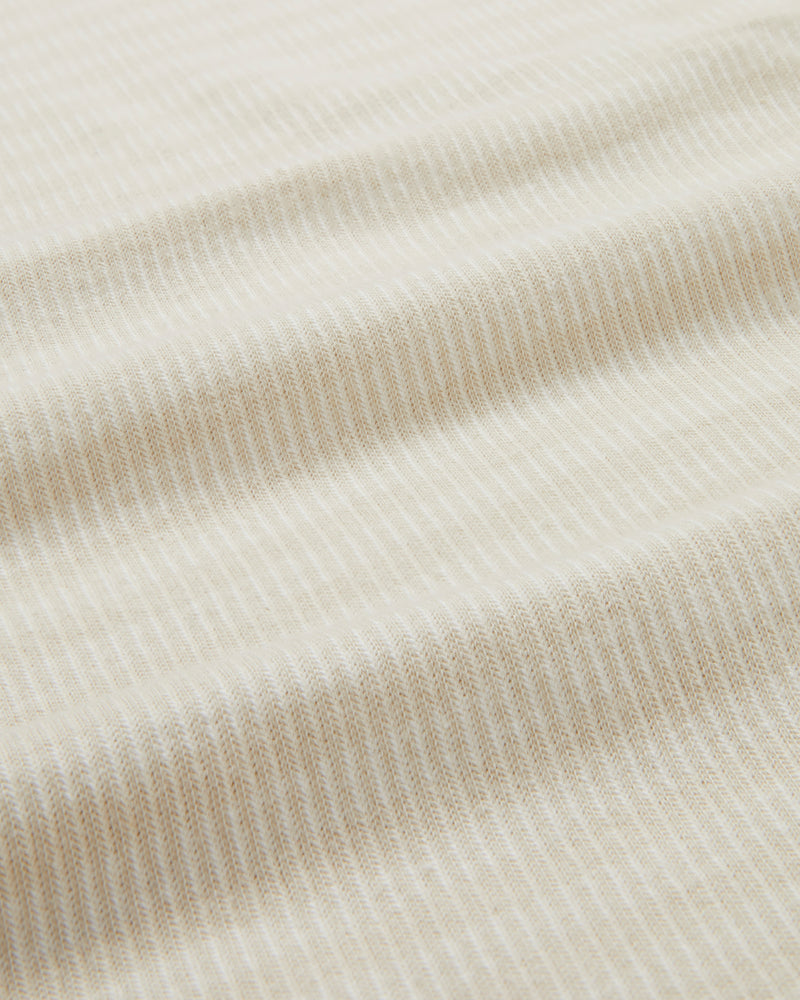 Dean T Shirt Ecru Tonal Stripe