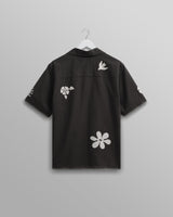 Didcot Shirt Black/Beige Doodle Applique