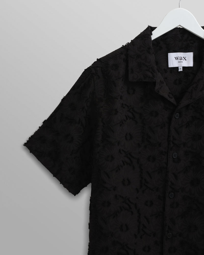 Didcot Shirt Black Floral Sheer