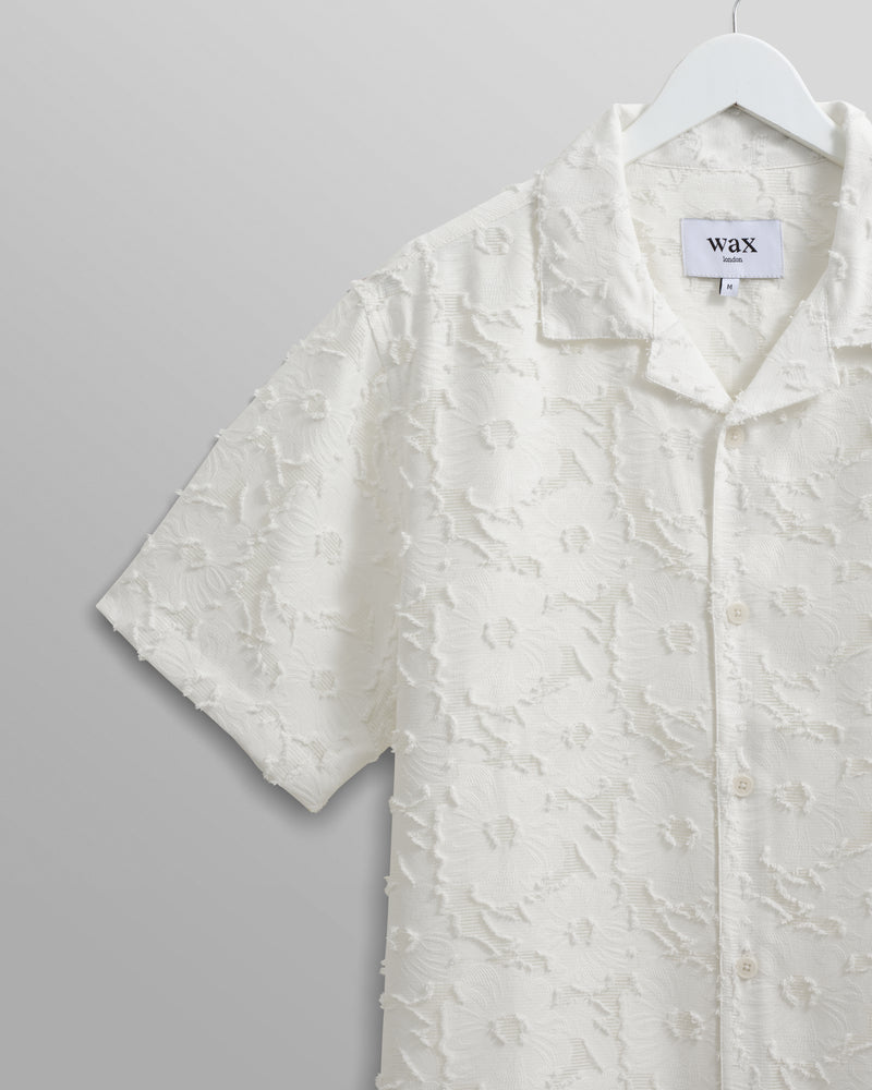 Didcot Shirt Cream Floral Sheer