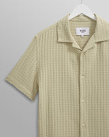 Didcot Shirt Sage Wave Textured Stripe