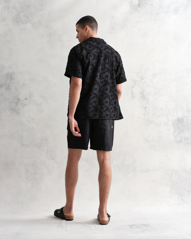 Didcot Shirt Black Floral Sheer