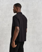 Didcot Shirt Black Wave Textured Stripe