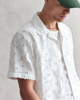 Didcot Shirt Cream Floral Sheer