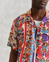 Didcot Shirt Red/Multi Abstract Tile
