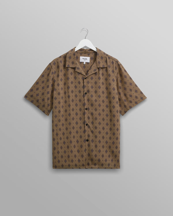 Didcot Shirt Taupe Ditsy Tile