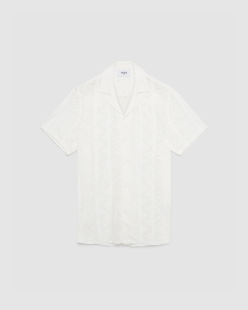 Didcot Shirt White Geo Lace
