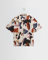 Didcot - Ecru And Multicolour Abstract Shapes Short-Sleeve Shirt