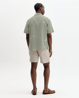 Didcot - Sage And Ecru Scribble Applique Short-Sleeve Shirt