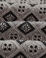 Didcot - Ecru And Black Tile Print Short-Sleeve Shirt