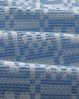 Didcot - Blue And Ecru Geo Dobby Short-Sleeve Shirt