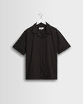 Didcot - Black Silk Linen Short-Sleeve Shirt