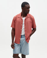 Didcot - Rust Silk Short-Sleeve Shirt
