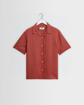 Didcot - Rust Silk Short-Sleeve Shirt