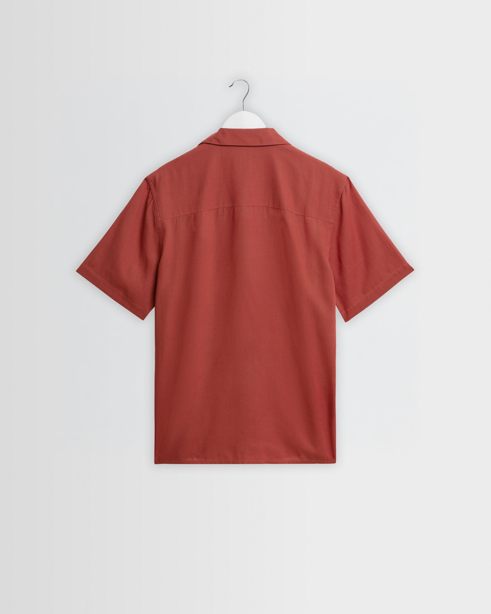 Men's Rust Silk Short-Sleeve Shirt | Wax London