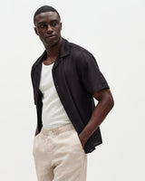Didcot - Black Silk Short-Sleeve Shirt