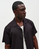 Didcot - Black Silk Short-Sleeve Shirt