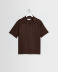 Didcot - Brown Silk Short-Sleeve Shirt