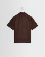 Didcot - Brown Silk Short-Sleeve Shirt