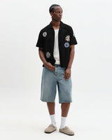 Didcot - Black And Multicolour Round Applique Short-Sleeve Shirt