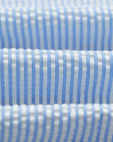 Didcot - Blue And Ecru Doodle Seersucker Short-Sleeve Shirt