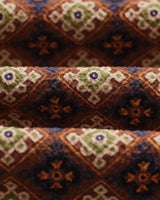 Didcot - Rust Tile Print Seersucker Short-Sleeve Shirt