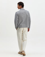 Eldon - Light Blue Herringbone Cotton Jacket
