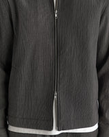 ELDON JACKET DOUBLE FACE STRIPE DARK NAVY / ECRU