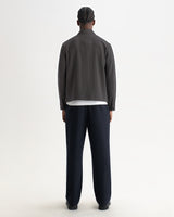 ELDON JACKET DOUBLE FACE STRIPE DARK NAVY / ECRU