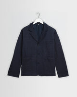 Exmouth - Navy Dobby Cotton Blazer