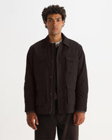 FAIRFAX FIELD JACKET TECH CANVAS DARK BROWN
