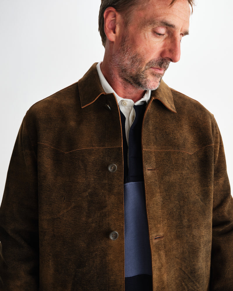 Fen - Tonal Brown Suede Jacket