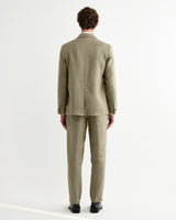 Fintry - Khaki Linen Single-Breasted Blazer