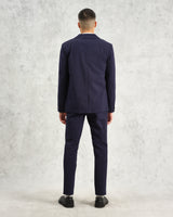 wax london Fintry Blazer Navy Seersucker