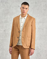 wax london Fintry - Tan Linen Blazer