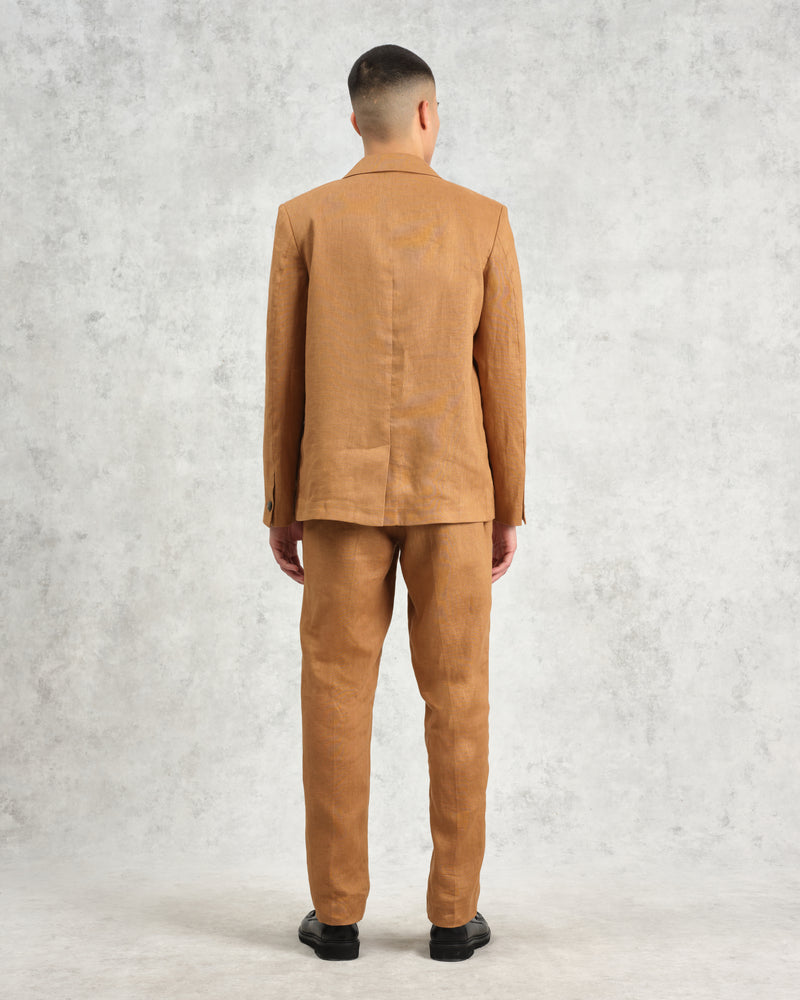 wax london Fintry - Tan Linen Blazer