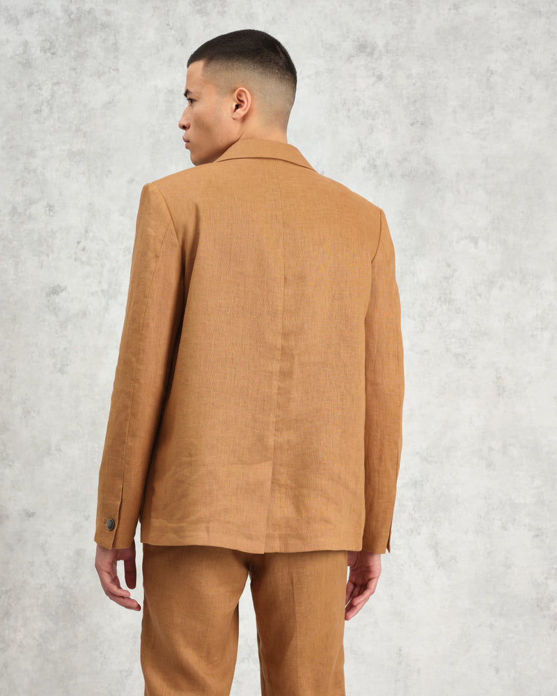 wax london Fintry - Tan Linen Blazer